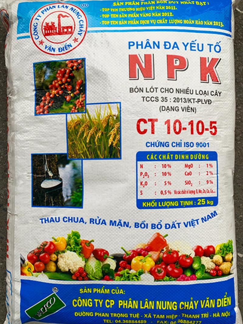 Hinh anh phan bon NPK dang hat su dung de bon cho rau cai